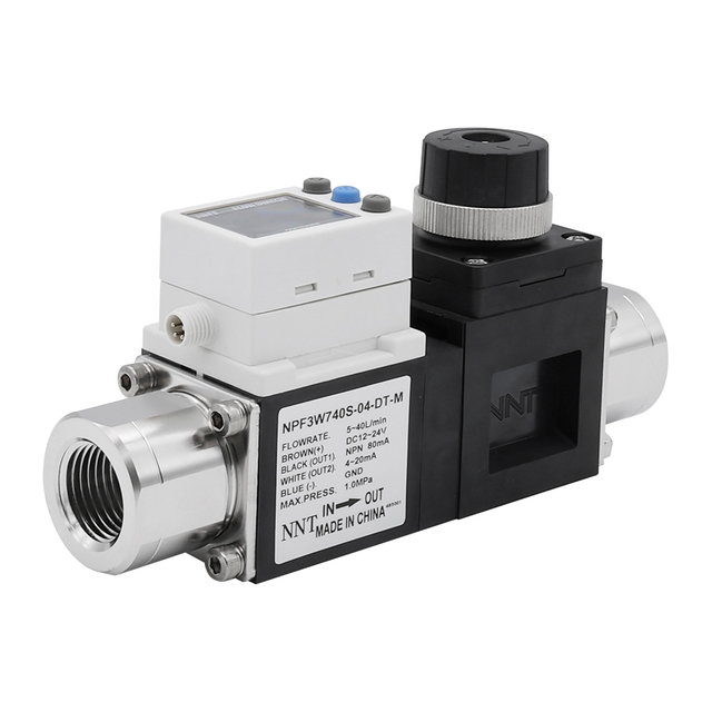 NNT NPF3W Digital Water Flow Sensor | 40% Compact Design, 0.5-40L/min Monitoring & IO-Link Integration
